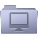 Computer Folder Lavender Icon 128x128 png